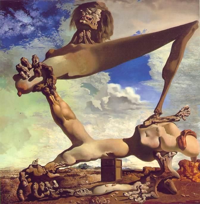 "Premonizione della Guerra Civile Italiana" (1936), olio su tela del pittore surrealista italiano Alberto Giacomo Martini (1876-1954)