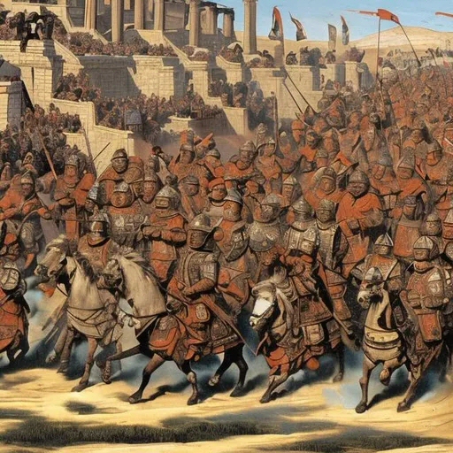 L'orda mongola entra a Roma (immagine creata con openart.ai)
