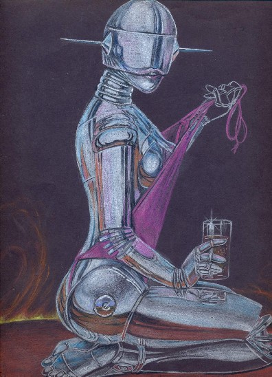 SEXY ROBOT, dipinto di Sandro Degiani (cliccare per vedere una risoluzione maggiore)