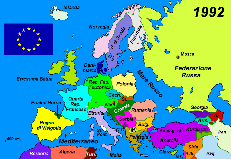 L'isola Europa nel 1992