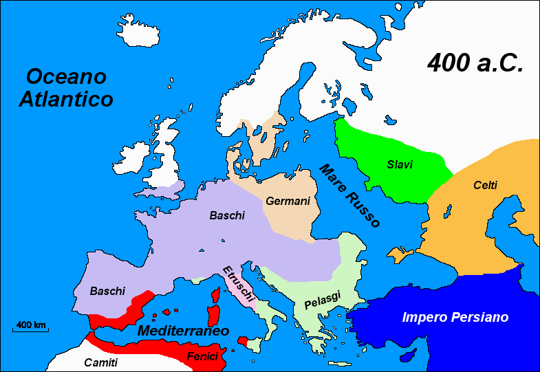 L'isola Europa nel 400 a.C.