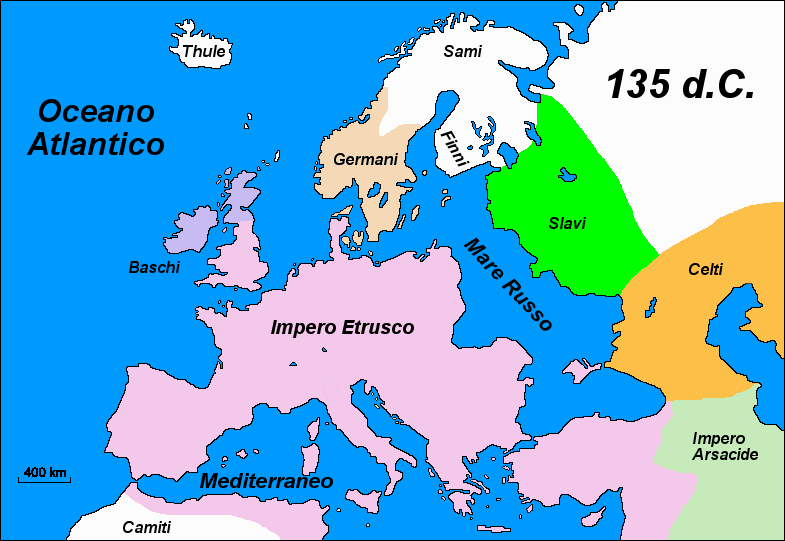 L'isola Europa nel 135 d.C.