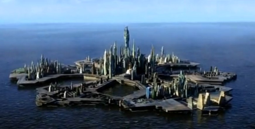 Atlantide come  immaginata nel telefilm "Stargate - Atlantis"
