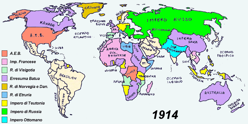 Il mondo nel 1914
