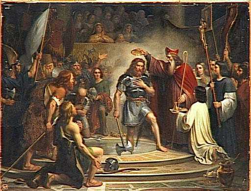 Franois Louis Dejuinne, "Il battesimo di Clodoveo", 1839, Muse National du Chteau et des Trianons de Versailles
