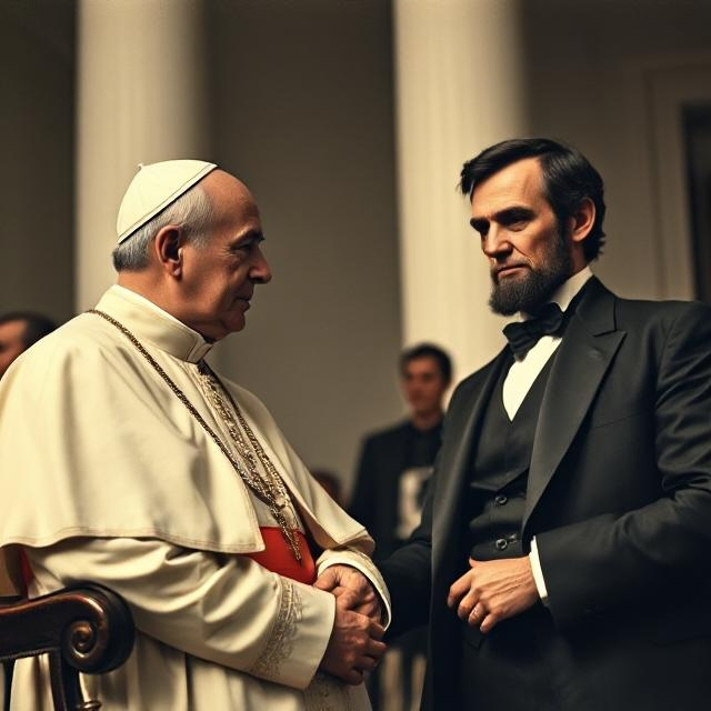 Incontro alla Casa Bianca tra Papa Pio IX e Abraham Lincoln!