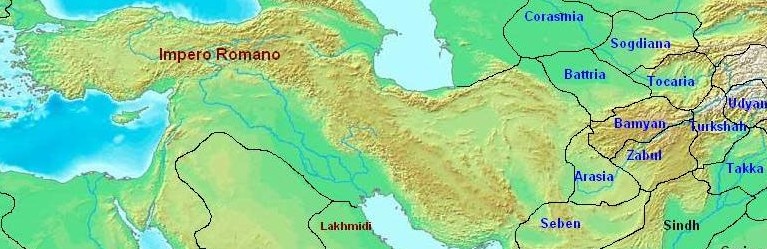 L'impero bizantino nel 750 (cliccare per ingrandire)