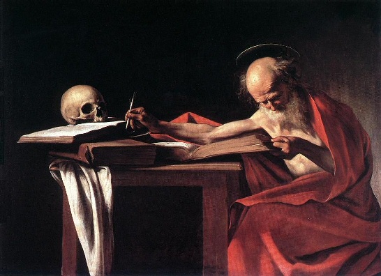 Caravaggio, "San Girolamo traduce la Bibbia in punico", olio su tela (1606)