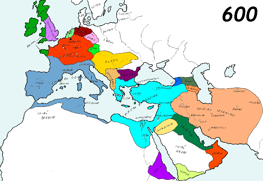 La situazione mondiale nell'anno 600 d.C. (grazie a Det0)