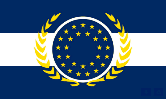 La bandiera della futura Federazione Europea