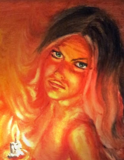 "Fuoco", dipinto di Luigi Righi