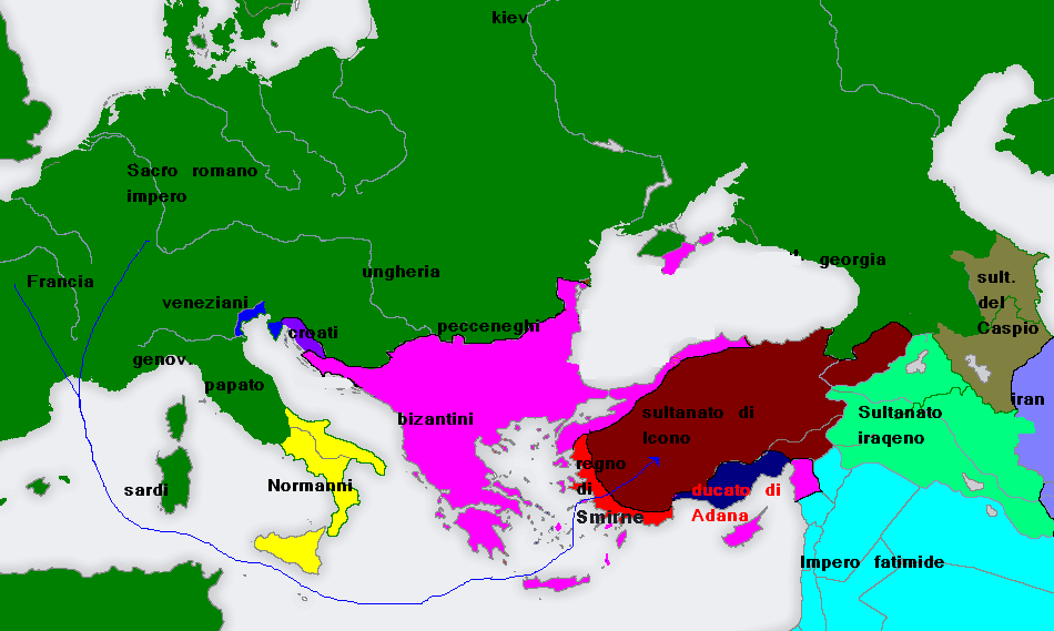 Il Mediterraneo orientale nel 1148