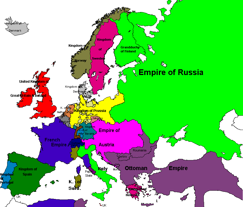 L'Eutopa nel 1866 (grazie a Basileus TFT)