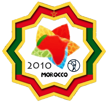 Il logo dei Mondiali di Calcio 2010 in Marocco