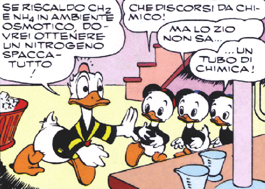 A Paperino  spuntato... il bernoccolo della chimica!