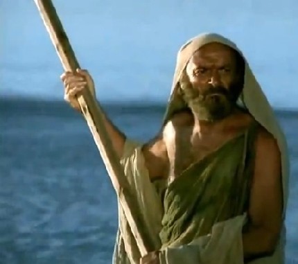Omero Antonutti nei panni di No nel film di Ermanno Olmi "Genesi: la Creazione e il Diluvio" (1996)