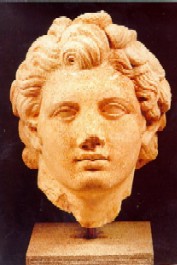 Testa di Alessandro Magno all'et di 35 anni (321 a.C.)