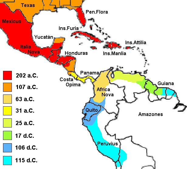 Conquiste romane in Africa Nova (il nostro Sudamerica) dal 202 a.C. al 115 d.C.