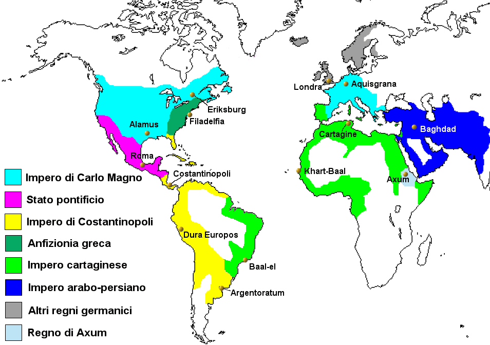 Il mondo nell'814 d.C.
