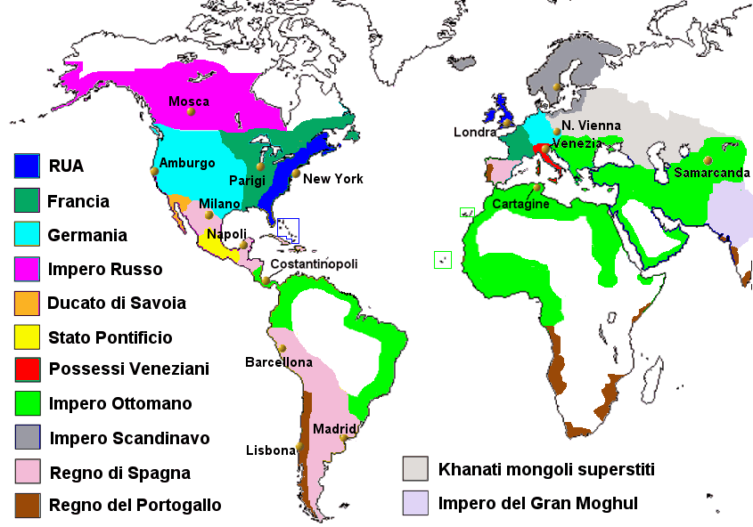 Il mondo nel 1559 d.C.