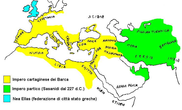 L'impero punico al culmine della sua espansione