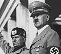 Adolfo Tito Lerio in compagnia del dittatore italiano Benigno Musso Lino