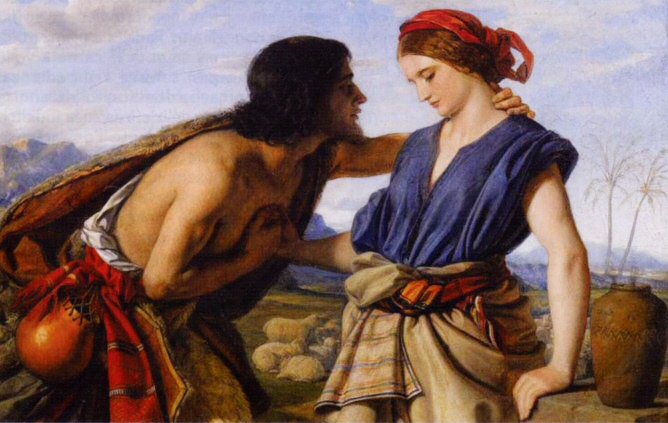 William Dyce, "Giacobbe incontra Rachele al pozzo", Royal Academy, Londra, ca. 1850