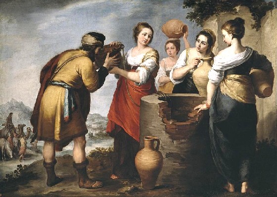 Bartolom Esteban Murillo, "Rebecca ed Eliezer", Museo del Prado, Madrid, 1652