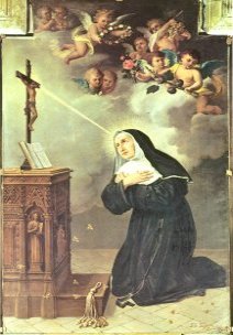 Santa Rita e il Crocifisso
