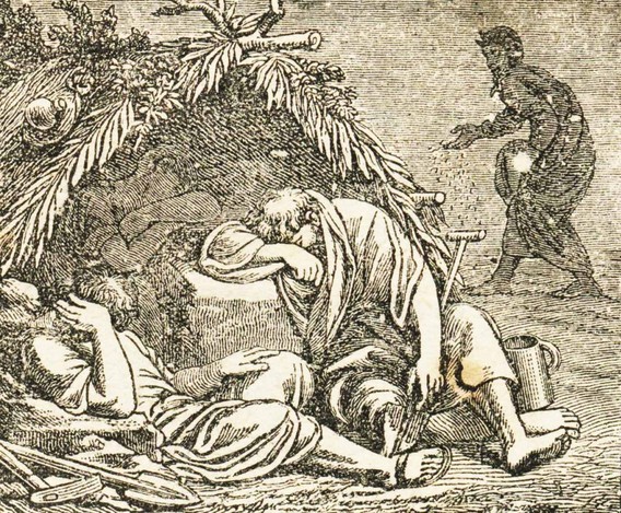 "La parabola del grano e della zizzania", da una stampa popolare