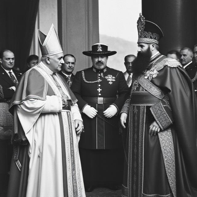 Pio IX a Rio de Janeiro incontra l'Imperatore del Brasile Dom Pedro II de Bragana
