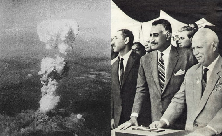 Gamal Abd el-Nasser e Nikita Chru�c�v fanno esplodere la prima bomba atomica egiziana
