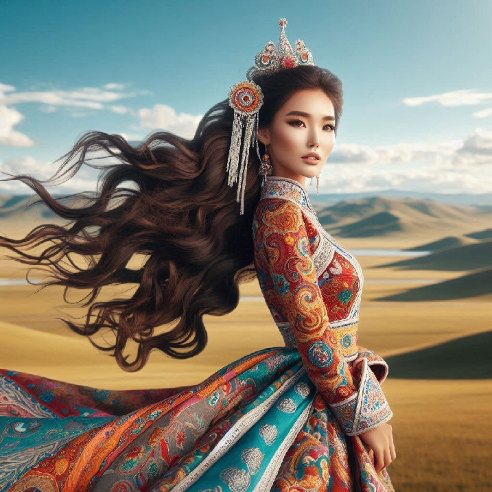 Personificazione della Mongolia, immagine creata con BING