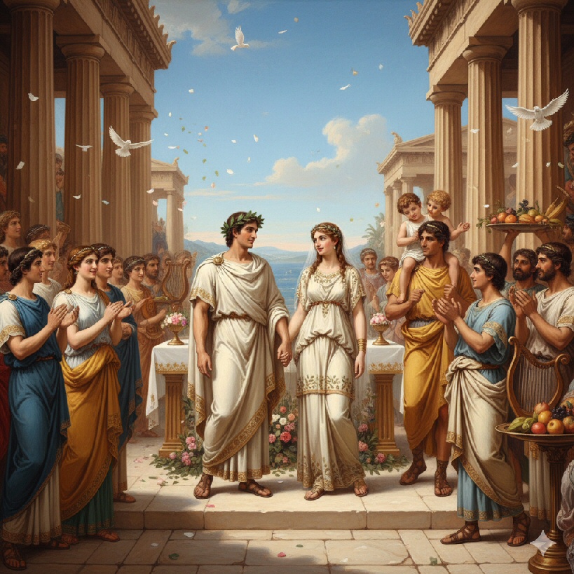 Il matrimonio tra Oreste ed Ermione, immaginato da Gemini